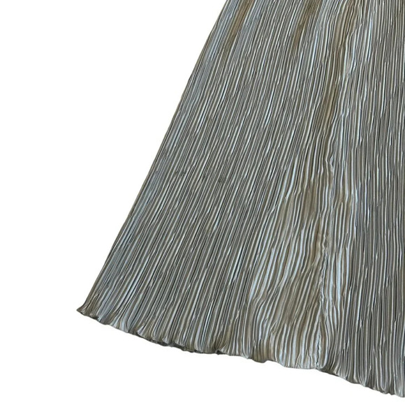 Ricki Lang For Nuit Vintage 1970s Lace Sheer Dress Pleated Size Large Women's - Picture 10 of 15